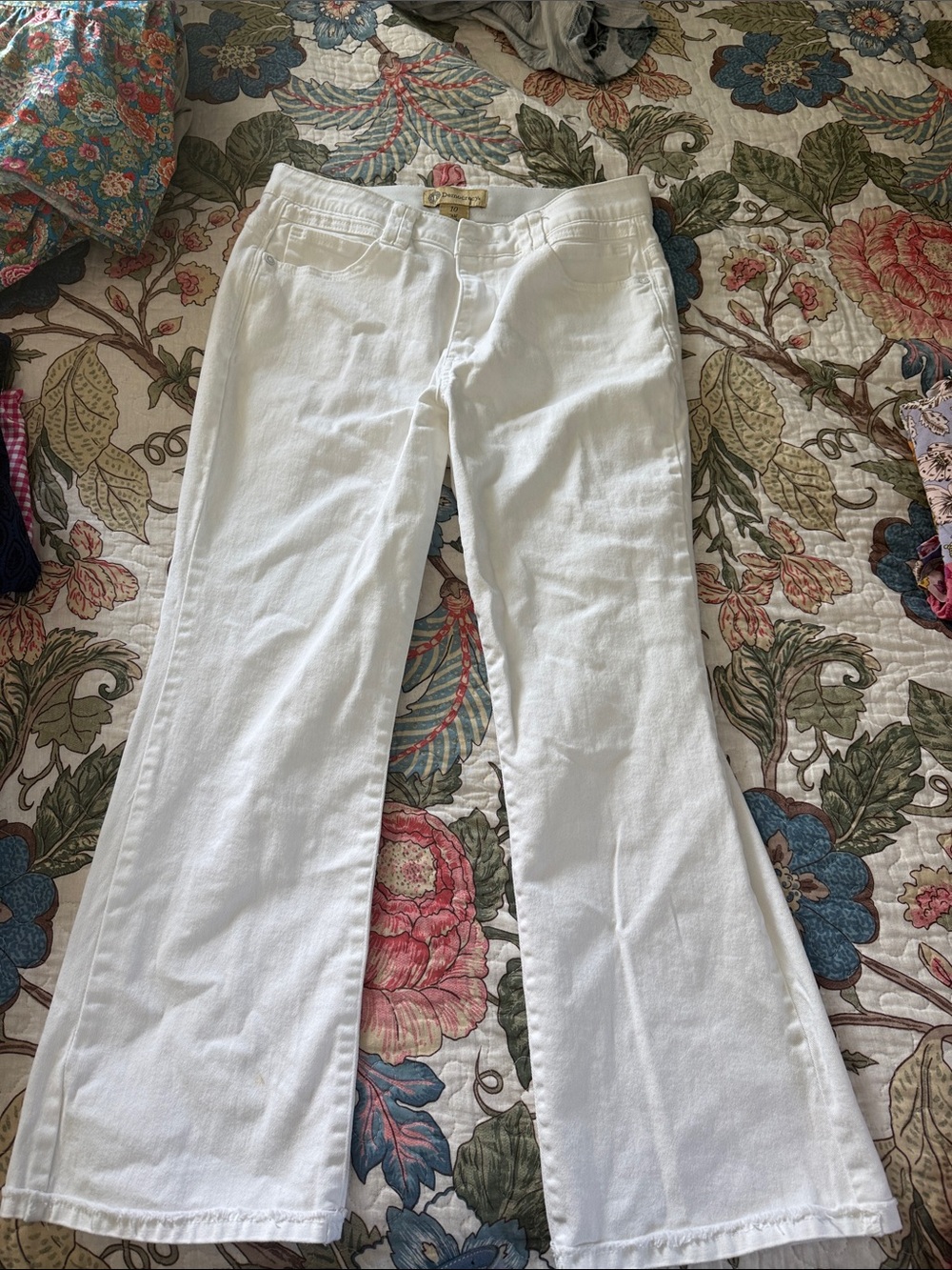 Democracy White High-Rise Straight Jeans